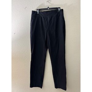 Black Straight Leg Pull On Dress Pants Professional Office Trousers Stretch
A910
